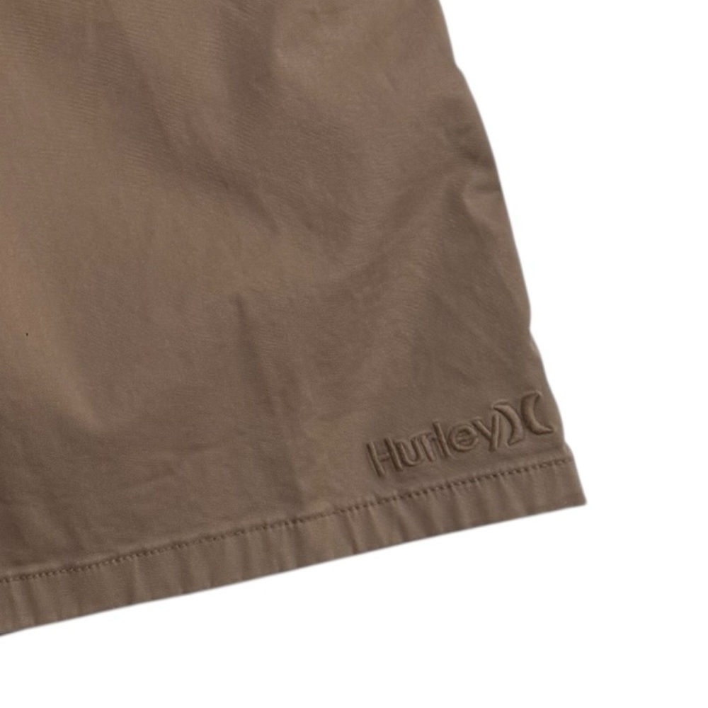Hurley Walking Shorts Cotton Spandex Khaki Tan Embroidered Logo Men’s Sz 34 - Picture 2 of 12